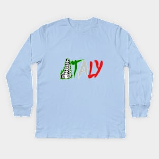 Italy   Tower Kids Long Sleeve T-Shirt